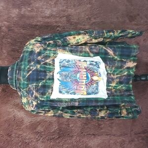 Journey Tye Dyed Flannel Shirt